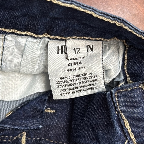 Hudson Denim Raw Cuff Blue Stretch Skinny 5 Pocket Jeans 12 - Picture 8 of 8